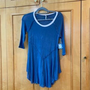 New Free People Intimately Med Ocean Combo Sweater